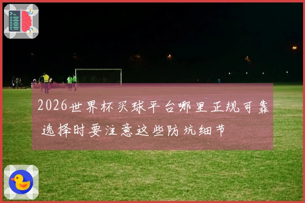 2026世界杯买球平台哪里正规可靠 选择时要注意这些防坑细节